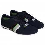 Hugo Boss Mens Victoire Station Blue  Cotton Lace Up Sneakers Shoes