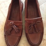 Mens Shoes Brown Cole Haan Country Hand Sewn Leather Loafer Tassel 8.5 m