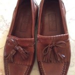Mens Shoes Brown Cole Haan Country Hand Sewn Leather Loafer Tassel 8.5 m