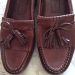 Mens Shoes Brown Cole Haan Country Hand Sewn Leather Loafer Tassel 8.5 m