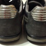 Hugo Boss Orange Men’s Gray/Black Sneakers W/Metallic Silver Ankle Size 9