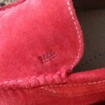 new red suede Hugo Boss mocassin/loafer Shoes sz. 9 (UK 8)