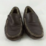 COLE HAAN Brown Leather Driving Mocs Fur Lined Loafers Mens size 7.5 M