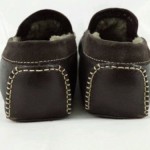 COLE HAAN Brown Leather Driving Mocs Fur Lined Loafers Mens size 7.5 M