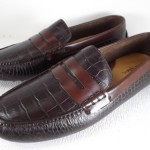 Cole Haan Croco Print Leather Leather Fashion Moccasin Strap Driving Loafers 13