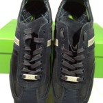 $150 Hugo Boss Men’s Fashion Shoes Streametal Navy Leather Left Size 41 Right 40