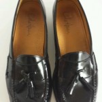 EUC!  COLE HAAN men’s black leather slip on tasseled moccasins loafers sz 10.5 D