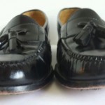 EUC!  COLE HAAN men’s black leather slip on tasseled moccasins loafers sz 10.5 D