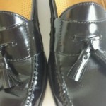 EUC!  COLE HAAN men’s black leather slip on tasseled moccasins loafers sz 10.5 D
