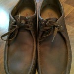 Mens Clarks Wallabee Dark Brown Leather Size 11 Very Good Condition