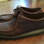 Mens Clarks Wallabee Dark Brown Leather Size 11 Very Good Condition