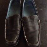 Men’s COLE HAAN waterproof casual black leather loafers shoes sz. 9.5B