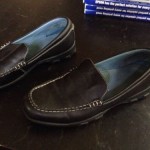 Men’s COLE HAAN waterproof casual black leather loafers shoes sz. 9.5B