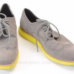 Cole Haan Lunargrand Wingtip C10226 gray 10.5 suede oxford shoe $198 HDB323