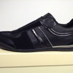 $125 NIB Hugo Boss MensOrange Kempton I Black Athletic Sneakers Left 12, Right 9