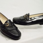 NEW Vintage COLE HAAN Men 9-D Black Leather Slipon Monk Strap Loafer Moc Shoes