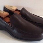 COLE HAAN NIKE AIR MEN’S DARK BROWN LEATHER LOAFER SHOES, SIZE 11M, WORN 1x, EUC