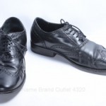 Cole Haan Colton C08892 Nike Air 9 black leather Oxford Wingtip Laced Round shoe