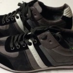 Brand New Hugo Boss Men’s Akeen 50247604 Sneakers Grey Black Leather Sz 11