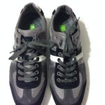 Brand New Hugo Boss Men’s Akeen 50247604 Sneakers Grey Black Leather Sz 11