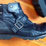 Black Leather Diesel Mardlabor Buckle Biker Boots Size 10 US/43 EU Retail $220