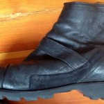 Black Leather Diesel Mardlabor Buckle Biker Boots Size 10 US/43 EU Retail $220
