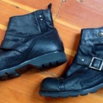 Black Leather Diesel Mardlabor Buckle Biker Boots Size 10 US/43 EU Retail $220