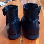 Black Leather Diesel Mardlabor Buckle Biker Boots Size 10 US/43 EU Retail $220