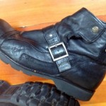 Black Leather Diesel Mardlabor Buckle Biker Boots Size 10 US/43 EU Retail $220