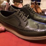 NEW Cole Haan Nike Lunargrand Long Wing Tip Oxford – Sz 8.5 Green Fatigue/Taupe