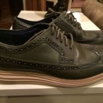 NEW Cole Haan Nike Lunargrand Long Wing Tip Oxford – Sz 8.5 Green Fatigue/Taupe