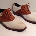 Cole Haan Mens Size 10.5 M White & Tan Leather Saddle Oxford Shoes
