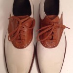 Cole Haan Mens Size 10.5 M White & Tan Leather Saddle Oxford Shoes