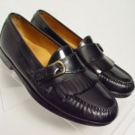COLE HAAN Men 8-D Black Leather Slipon Monk Strap Loafer Moc Shoes