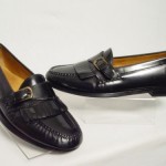 COLE HAAN Men 8-D Black Leather Slipon Monk Strap Loafer Moc Shoes