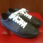 DIESEL Mens Leather Sneakers Black Sz 9 Free Shipping