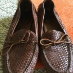 MEN’S COLE HAAN MOCASSIN BOAT WEAVED LEATHER SHOES  9 1/2 D