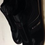 NIB Hugo Boss Orange Men’s Kempton Black/Silver Leather/Canvas Sneak