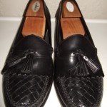 Cole Haan Resort Black Woven Leather Tassel Loafers Slip On Shoes Mens Sz.12 D
