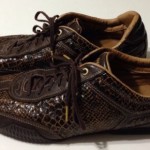 Diesel Men’s Ganoe Brown/Tan Snakeskin Print Leather Casual Shoe/Sneaker Size 13