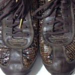 Diesel Men’s Ganoe Brown/Tan Snakeskin Print Leather Casual Shoe/Sneaker Size 13