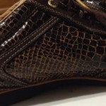 Diesel Men’s Ganoe Brown/Tan Snakeskin Print Leather Casual Shoe/Sneaker Size 13