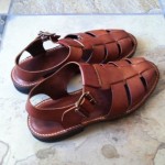 Cole Haan Leather Fishermens Sandals Brown Mens Size 9 D GUC!