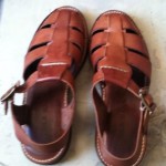 Cole Haan Leather Fishermens Sandals Brown Mens Size 9 D GUC!