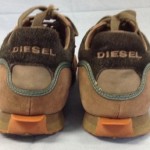 Diesel Bern Suede Vintage Inspired Lace Up Sneakers Shoes 13 Gray Green Black