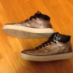 Diesel Invasion Top Mens Size 12 Silver Textile Sneakers Shoes EU 46