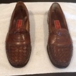 mens Cole Haan leather Basket Weave Loafers