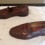mens Cole Haan leather Basket Weave Loafers