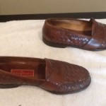 mens Cole Haan leather Basket Weave Loafers
