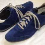 Cole Haan Navy Blue Suede Shoes Lace Up Casual Oxfords Mens Size 10B